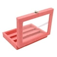 thumbnail image 2 of Medal Storage Frame Box, Easy Cleaning Pink Scratch Proof Lining Dustproof Pin Display Case Transparent Lid  For Badge Collection Pink Small, 2 of 8