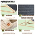thumbnail image 2 of GDF Studio 32" Adjustable Wood Dog Ramp for Bed, Non-Slip High-Traction Folding Pet Ramp, Natural, 2 of 6