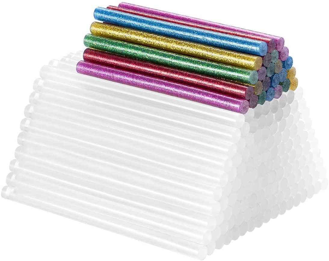 TOPELEK 150PCS Hot Glue Gun Sticks,7mm Mini Melting Glue Sticks for
