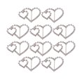 thumbnail image 2 of Deslizadores de hebillas de cinta de de imitación de cristal plateado corazón de 10 Uds para decoración de horquillas DIY y botones de ropa Macarena Hebillas de cinta de diamantes de imitación, 2 of 8