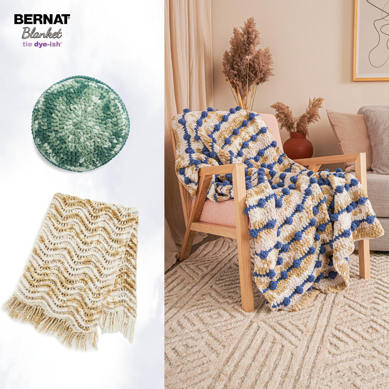 Bernat® Blanket Tie Dye-ish™ Yarn (2 Pack), Polyester #6 Super Bulky, 10.5oz/300g, 220 Yards, Value 2-Pack Blanket Yarn