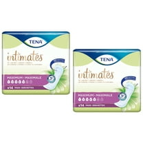 Tena Intimates Maximum Absorbency Incontinence Pads For Women, Regular Length, 14 Ea, 2 Pack