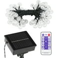 thumbnail image 2 of 10M 60LED Chip Solar LED Remote Control String Light Warm White Waterproof String Light, 2 of 14