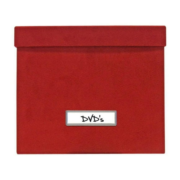 Vista Collapsible Faux Suede Storage Box (Red)