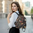 thumbnail image 6 of FORMRS Mini Backpack Purse for Women Travel Daypack Casual Shoulder Bag, Black Floral Pattern, 6 of 7