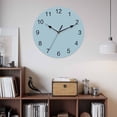 thumbnail image 2 of Wall Clock Winter Sky Blue Clocks PVC Silent Non-Ticking Battery Operated Decorative Solid Color Round Clock for Home Living Room Kitchen Bedroom Office School Wall Decor 10 Inch, 2 of 9