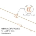 thumbnail image 2 of 925 Sterling Silver Initial Necklace Dainty Alphabet Cursive Initial Necklace for Women Jewelry Monogram Tiny Necklace for Women, 2 of 6