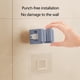 thumbnail image 5 of Soporte de pared para fregona con adhesivo resistente | Organizador de escobas sin taladro para baño y lavadero | Colgador resistente de acero inoxidable para rastrillo y pala | Paquete de 1, 5 of 7