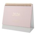 thumbnail image 1 of Minimalist Pink Flip Calendar for Desk Portable Monthly Planner with Premium Paper, Space Saving Design for Home and Office Decor, 1 of 5