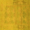 thumbnail image 1 of Ahgly Company Indoor Square Abstract Yellow Modern Area Rugs, 8' Square, 1 of 4