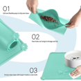 thumbnail image 3 of Tapis d'Alimentation en Silicone pour Animaux, Tapis Imperméable pour Chien et ls, Bords Surélevés, Tapis Antidérapants, 3 of 5
