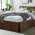 thumbnail image 2 of Unique Bargains Solid Pleated Ruffle Bed Skirt 14" Drop Twin Pale Brown, 2 of 8