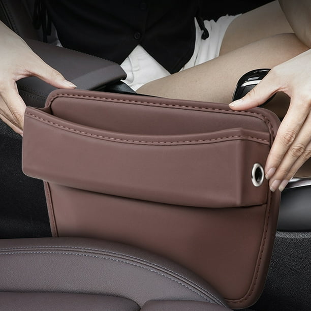 Asiento de coche Gap Filler Asiento de cuero PU Consola Bolsillo lateral Accesorios interiores del coche