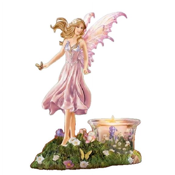 The Bradford Exchange Fluttering Magic Rose Rhapsody Fairy Figurine by Nene Thomas 7-inches