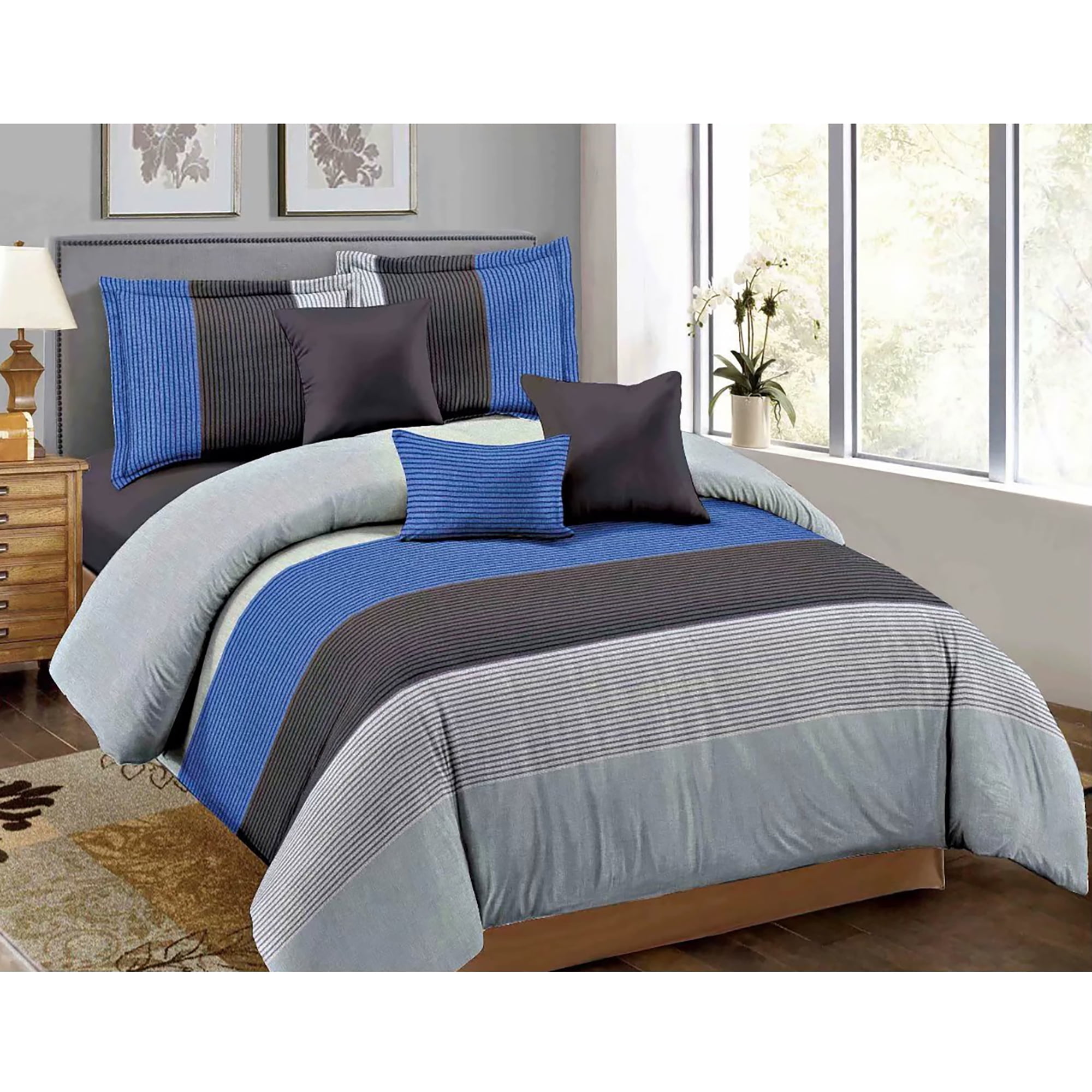 HGMart Bedding Comforter Set Bed In A Bag 5 Pieces Luxury Microfiber