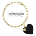 thumbnail image 2 of Delight Jewelry Acrylic Large Black Heart - Gold-tone Clip on Charm with Mini Year 2025, 2 of 4
