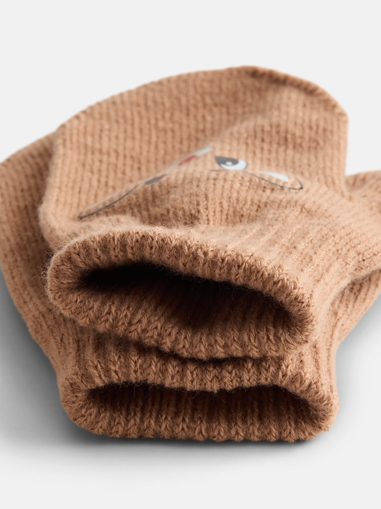 Rudolph the Red-Nosed Reindeer Toddler Girls Knit Beanie and Mitten Set, 2 Piece, One Size