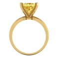 thumbnail image 4 of 2.5 ct Princess Cut Natural Citrine Solitaire 18K Yellow Gold Womens Engagement Ring, 4 of 5