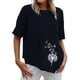 thumbnail image 1 of Blusa de manga corta con estampado de cuello redondo informal para mujer a la moda, Tops de verano Fridja ghk3827, 1 of 5