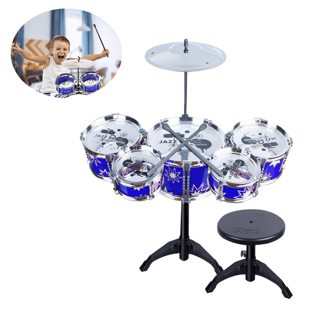 Jazz Drum Kit Wireless Instrument for Children Educational Musical Party Toys 