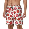 thumbnail image 2 of Haiem Hand Drawn Strawberry Mens Swim Trunks with Compression Liner 2 in 1 Swimming Shorts Stretch Swimwear Quick Dry,Board Shorts-Medium, 2 of 9