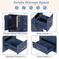 thumbnail image 5 of 36'' Bathroom Vanity, Bathroom Vanity with Sink, Bathroom Sink Vanity Cabinet with 2 Doors and 5 Drawers, Modern Bathroom Storage Cabinet Large Storage, Blue, 5 of 7