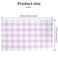 thumbnail image 2 of Pcapzz Vinyl PVC Tablecloth Rectangle Picnic Tablecloth Waterproof Oil-Proof 100% Plaid Plastic Reusable Large Table Covers for Dining,Picnic,Outdoor,137×220cm,Pink, 2 of 11