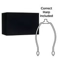 thumbnail image 6 of Springcrest Black Medium Rectangular Hardback Lamp Shade 16" Wide x 8" Deep x 10" High (Spider) Replacement with Harp and Finial, 6 of 6