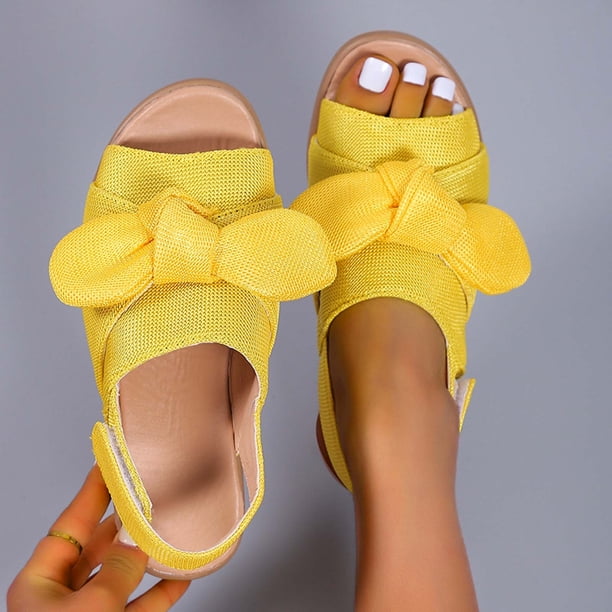 Nuevas sandalias de plataforma con nudo de lazo Sandalias de moda de boca de pez para mujer Wmkox8yii nm5373