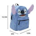 thumbnail image 6 of Disney Stitch Plush Character & Tropical Print 16.5" Flip Pak Reversible Backpack, 6 of 7