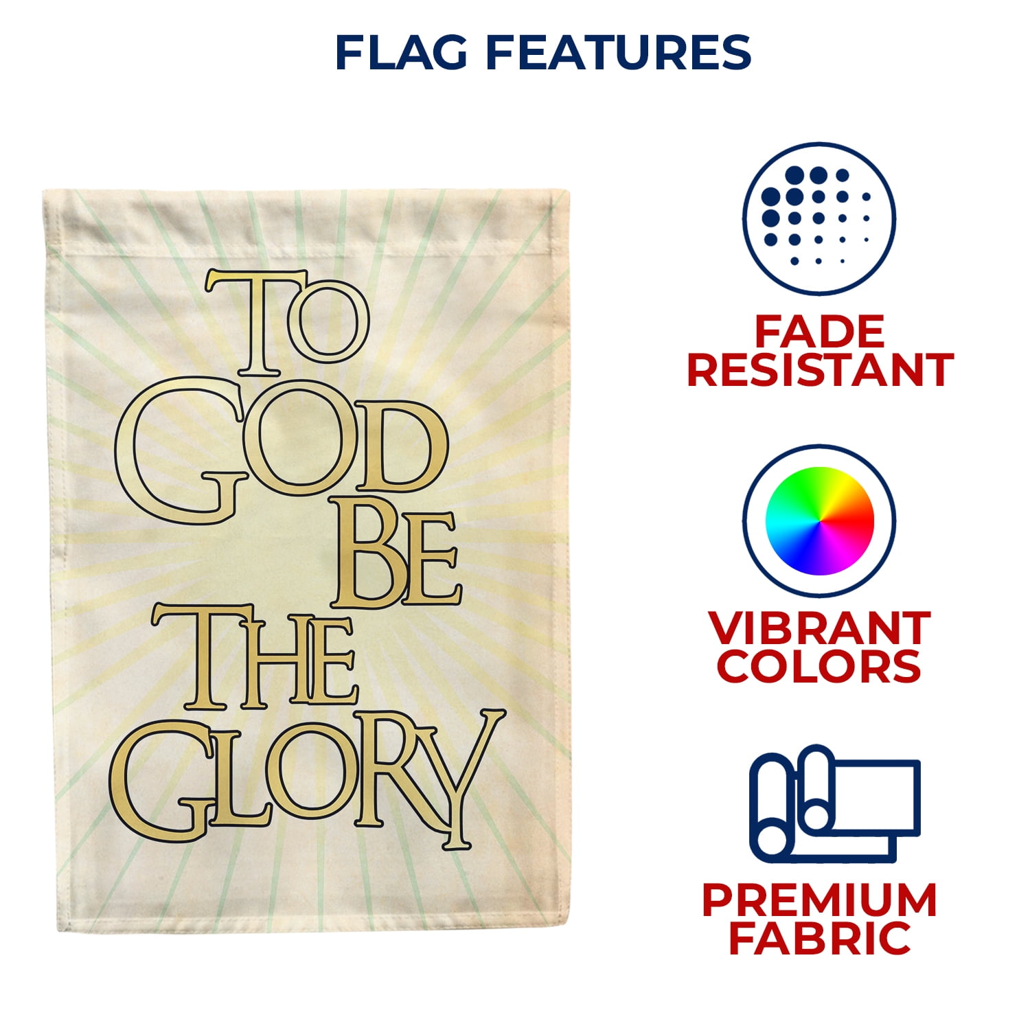 America Forever To God Be the Glory House Flag 28 x 40 inches Divine Religious Quote Faith Spiritual Inspirational Positive Double Sided Seasonal Yard Outdoor Decorative Motivational Flag