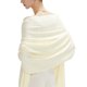 thumbnail image 2 of Bufanda maamgic Pashmina para mujer, chales de cachemir con tacto marfil, 2 of 8