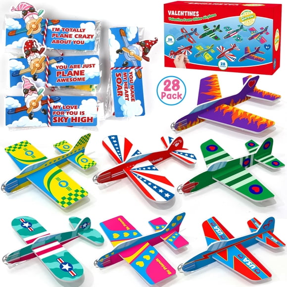 Set de regalos para el día de San Valentín SURCVIO Foam Airplanes con tarjetas