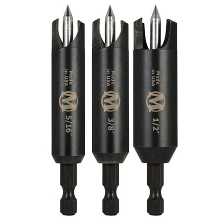 Montana Heavy Duty Self Center Plug Cutter Set, 3 Piece