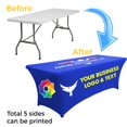 thumbnail image 4 of UV Center Custom Table Cloth Cover 6ft with Business Logo or Your Text Custom Stretch Personalized Tablecloth Customize with Logo (TH925), 4 of 4