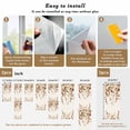 thumbnail image 6 of Brown Orange Eucalyptus Window Privacy Film, Farmhouse Weeping Leaves Linen Static Cling UV Sun Blocking Heat Control Window Tint Day and Night, Non-Adhesive One Way Privacy Cover 35.4''x78.7'', 6 of 7