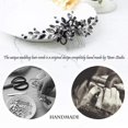 thumbnail image 3 of CHAO Peineta de novia con diamantes de imitación plateados (negro), 3 of 5