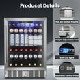 thumbnail image 5 of Auseo Beverage Refrigerator Cooler, 5.1Cu.ft, Wine or Champagne Cooler with a Lock LED Light, Temperature Control 24inch, 5 of 7