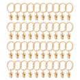 thumbnail image 1 of Hweilai 40 Pieces Curtain Rings with Clips, Metal Curtain Rings, 25mm Inner Diameter for Curtains and Curtain Rods., 1 of 5
