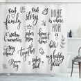 thumbnail image 1 of Ambesonne Inspirational Shower Curtain, Family Lettering, 69"Wx75"L, Black Pale Grey, 1 of 3