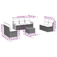 thumbnail image 2 of vidaXL 8 Piece Garden Sofa Set with Cushions Grey Poly Rattan, 2 of 5