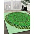 thumbnail image 3 of Ahgly Company Machine Washable Indoor Square Transitional Jade Green Area Rugs, 6' Square, 3 of 7