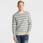 Nautica Men's Navtech Crewneck Striped Sweater Gray Size Small