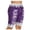 Z1Purple, variant on Trendfront Women's Plus Size High Waisted Butterfly Graphic Print Denim Style Shorts Lace Patchwork Slim Fit Bottoms