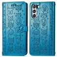 thumbnail image 2 of Funda Cartera FOXDOCK para Samsung Galaxy S21FE , Flip PU con Relieve de Gatos y Perros, Tarjetero y Soporte, 2 of 6