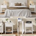 thumbnail image 4 of Lulive Modern White Night Stand, Fluted Nightstand with Charging Station, Wood Modern Bedside End Table with Storage Drawer for Bedroom, Save Space (Set of 1, White), 4 of 18