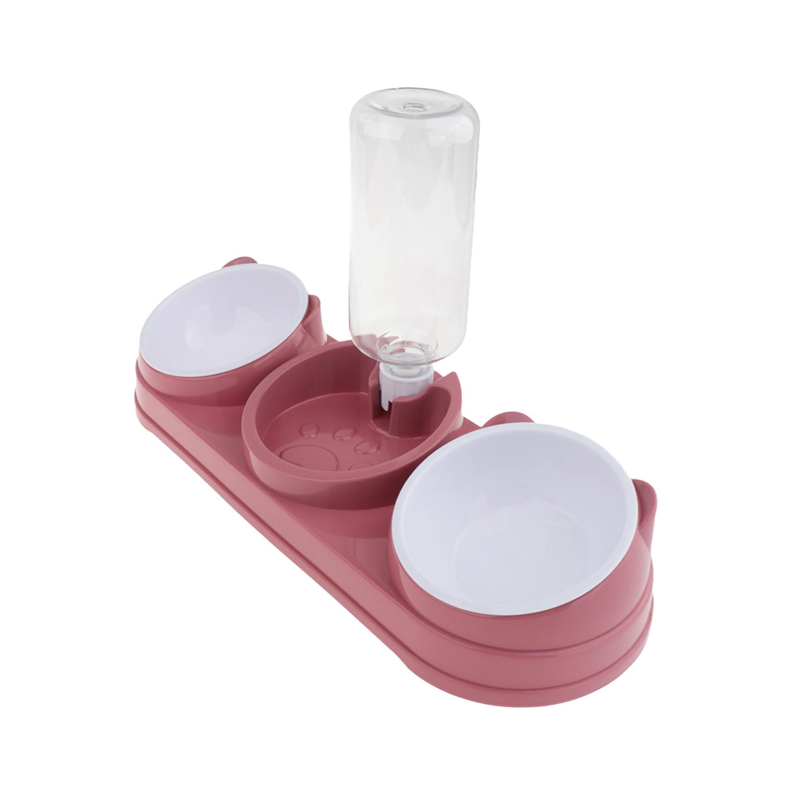 Cat Food Bowl Water Bottle Elevated Design PP Material for Feeding Indoor Kittens and Puppies