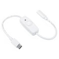 thumbnail image 1 of Unique Bargains Type C Extension Cable with ON/Off Switch Extension Power Cords Adapter with LED Indicator White, 1 of 5