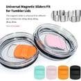 thumbnail image 2 of 2Pcs Black Magnetic Tumbler Lid - Replacement Magnetic Slider, - Fits Rambler, Ozark Trail, Old Style Rtic(Not Fit for New RTIC) Magnetic Spill Proof Tumbler Cover, 2 of 7