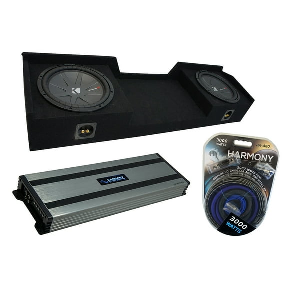 99-06 Chevy Silverado Ext Cab Kicker CompR CWR12 Dual 12 Sub Box HA-A1500.1